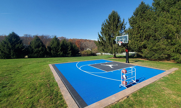 Private basketball court